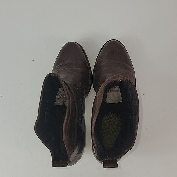 Paul Green Strappy Brown Leather Handmade Women's Ankle Boots - Picture 10 of 16